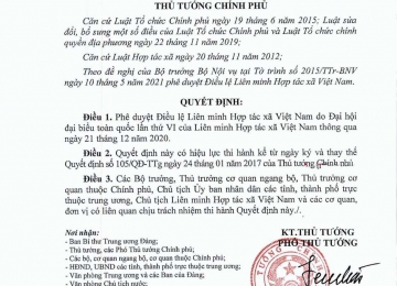 Bye-Law of Vietnam Cooperative Alliance