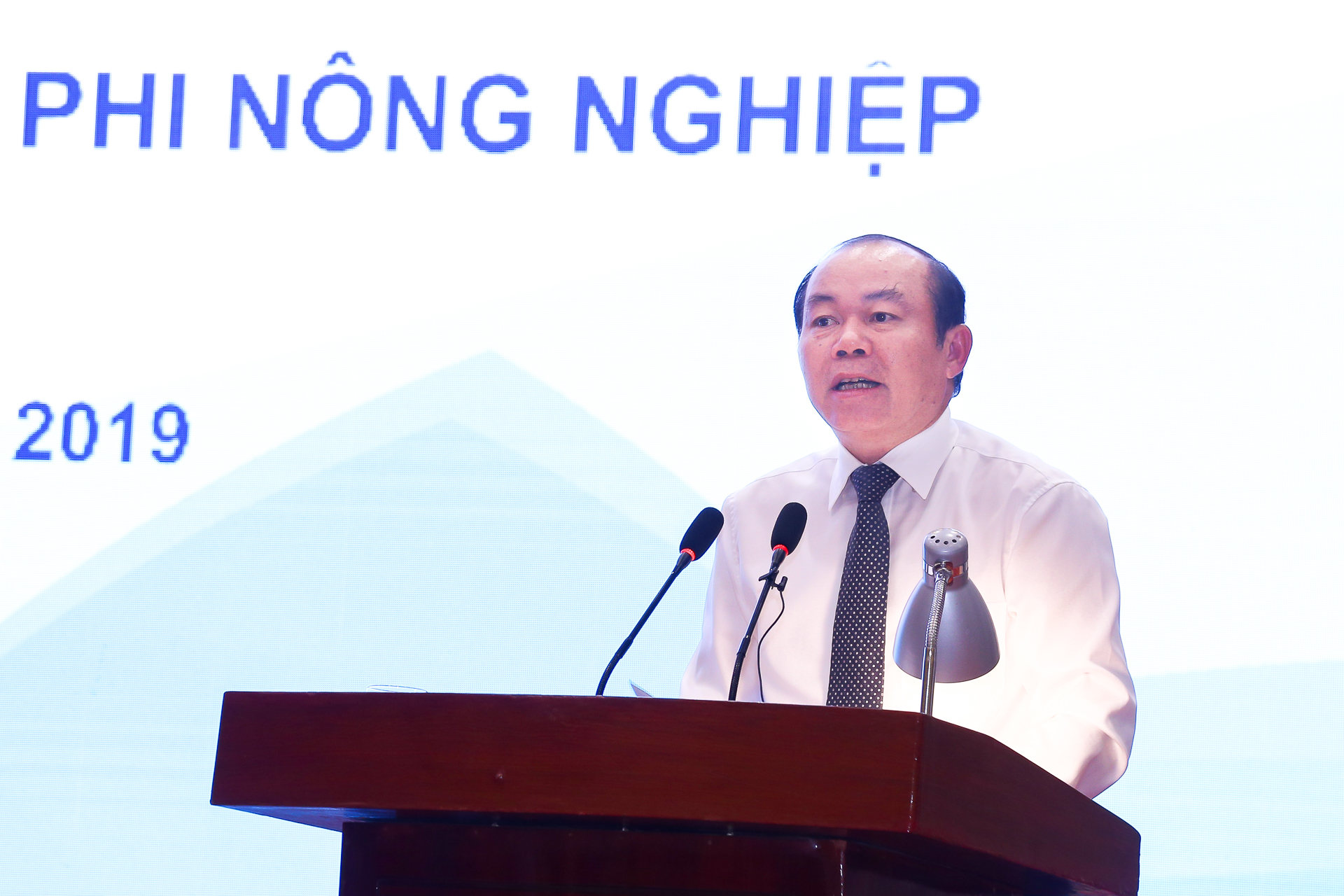 Đồng chí Nguyễn Ngọc Bảo, Phó Trưởng Ban chỉ đạo đổi mới phát triển KTTT, HTX; Bí thư Đảng đoàn, Chủ tịch Liên minh HTX Việt Nam phát biểu tại hội nghị
